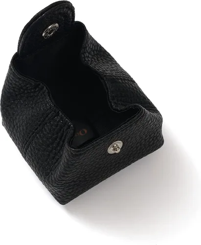 Miniatura 69 de Cockatoo Monedero de cuero genuino para cambio, mini billetera con bolsillo a presión para hombres y mujeres, Rojo (Aurora Red), Casual