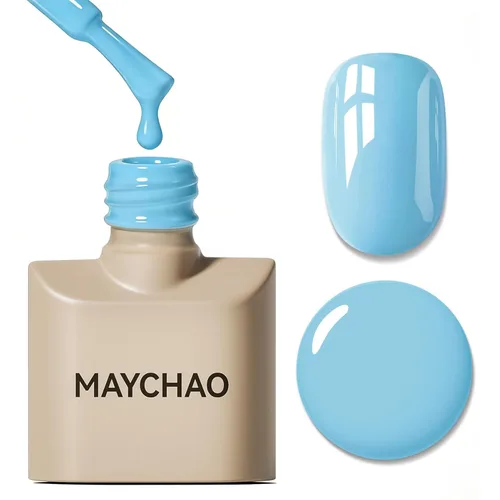 Miniatura 78 de MAYCHAO Esmalte de uñas de gel rosa intenso de 0.5 onzas líquidas, 1 unidad de esmalte de gel rosa brillante, esmalte de uñas que se absorbe con luz