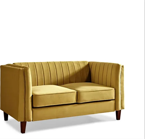 Miniatura 26 de Container Furniture Direct Sofá moderno de terciopelo de lujo para sala de estar con espuma de alta densidad, tapicería de tela suave, cojines