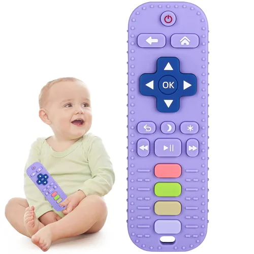 Miniatura 15 de Chuya Mordedores remotos de silicona para bebés, juguetes para dentición para TV, para bebés de 3-6-12-18 meses, juguetes para masticar para aliviar