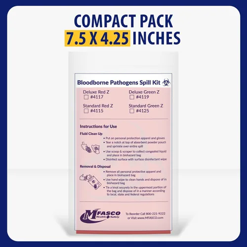 Miniatura 8 de MFASCO Kit de limpieza para vómitos y líquidos corporales – Kits de derrames de sangre, kit de derrames de líquidos corporales – Solución