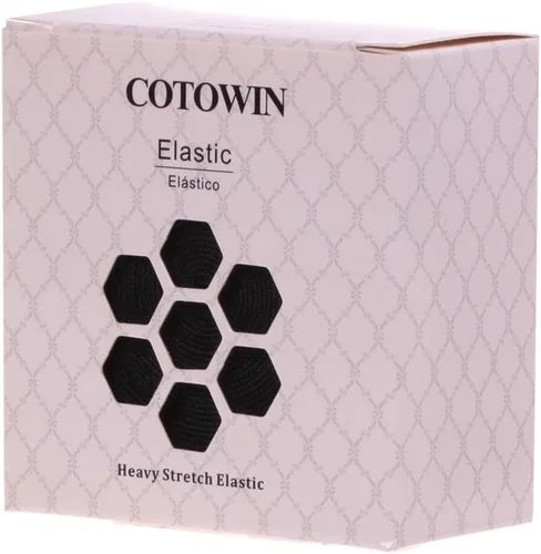 Miniatura 3 de COTOWIN Banda elástica de punto negro de 1.5 pulgadas de ancho, alta elasticidad, 5 yardas