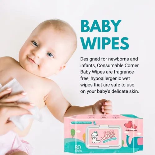 Miniatura 2 de Consumible Corner – Toallitas húmedas hipoalergénicas – Limpia la piel o la superficie – Seguro para pieles sensibles – Fórmula suave a base