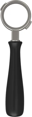 Miniatura 3 de Rancilio Silvia Portafiltro sin fondo de 2.283 in – Portafiltro italiano auténtico con cesta de 3 tazas. Se adapta a máquinas de espresso domésticas