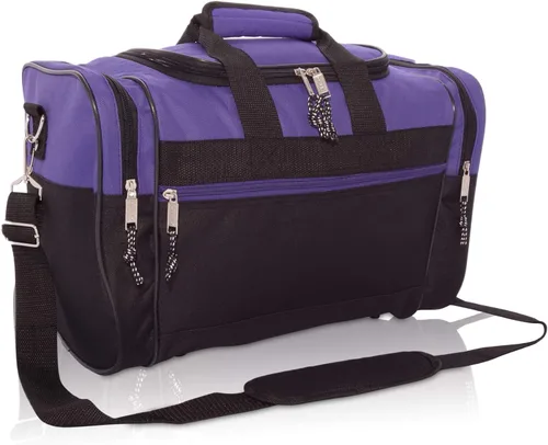 Miniatura 38 de Bolsa de lona, de DALIX, para el gimnasio, para viajar, 17 pulgadas