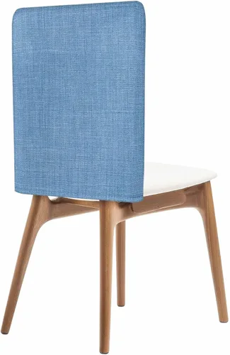 Miniatura 26 de Paquete de 4 fundas de lino beige para sillas de comedor, color liso puro, lavable, extraíble, fundas para sillas de respaldo, funda de respaldo