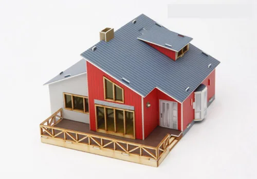 Miniatura 3 de Kit de modelo de madera de escritorio Casas en el ático / YGPM250 por Young Modeler