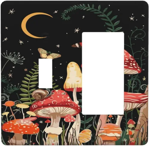 Miniatura 71 de Hojas de eucalipto, vegetación, flores de vid, sencillez, cubiertas decorativas de salida de 1 pandilla, placa de pared para interruptor de luz