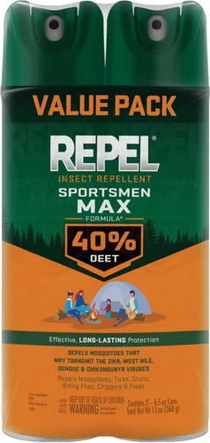 Miniatura 14 de Repel Repelente de insectos Sportsmen Max Formula Spray Pump 40% DEET, 6 onzas, paquete de 12, amarillo, 72.0 onzas líquidas