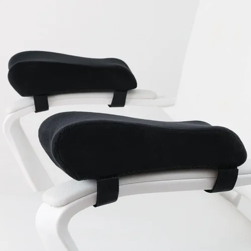 Miniatura 6 de LargeLeaf Reposabrazos de felpa para silla, cojines para codo, alivio de presión, silla de oficina, silla de juegos, reposabrazos con almohadillas