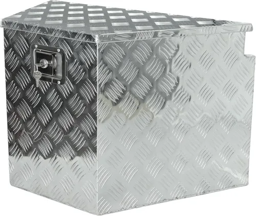 Miniatura 18 de Caja de herramientas de aluminio chapada en negro de 29 pulgadas, caja de herramientas impermeable con cerradura y llave para caravanas