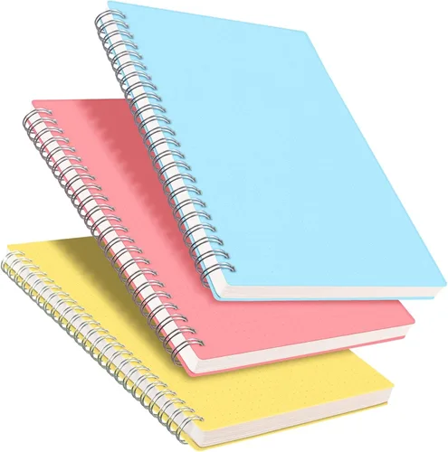 Miniatura 19 de RETTACY Cuaderno de diario en blanco, paquete de 3, 160 páginas por paquete, tamaño mediano A5 (5.7'' × 8.3''), papel grueso de 100 GSM, Transparente