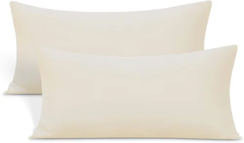 Miniatura 73 de Juego de 2 fundas de almohada pequeñas de punto Jersey Knit para viajes o niños pequeños de 12 x 16 pulgadas, 13 x 18 o 14 x 20 pulgadas, sobre