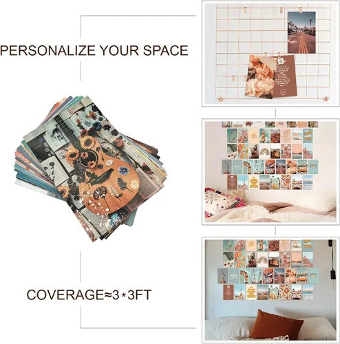 Miniatura 7 de PROCIDA Kit de collage de pared para adolescentes y niñas, bonita decoración estética de habitación, pósteres de fotos bohemias, decoración de pared