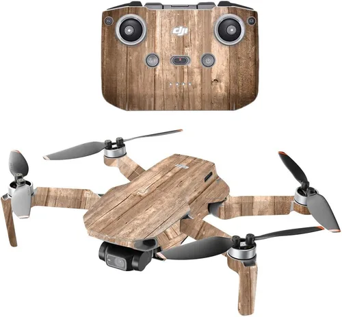 Miniatura 5 de MightySkins - Compatible con DJI Mini 2 Dron portátil - Floral de madera Funda protectora de vinilo duradera y única Fácil de aplicar, quitar