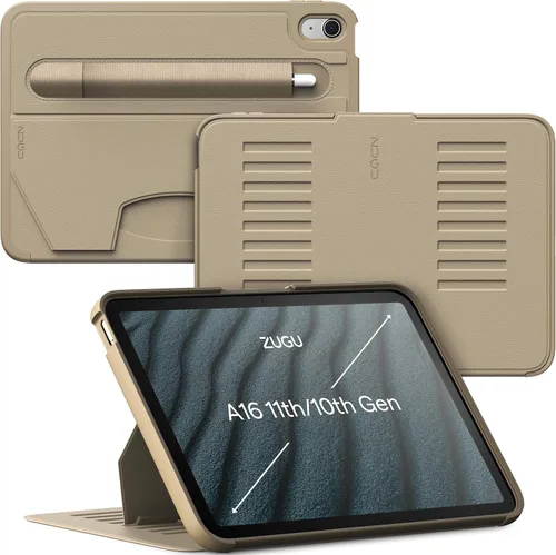 Miniatura 16 de ZUGU CASE para iPad A16 11ª generación de 11 pulgadas (2025), 10ª generación de 10.9 pulgadas (2022) Soporte magnético y cubierta para Negro