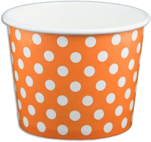 Miniatura 2 de Vasos de papel de yogur de 12 onzas, 1000 unidades (sólido-naranja)