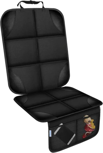 Protector de Asiento de Coche, Protector de Asiento con Acolchado Grueso Debajo del Asiento de Coche del Bebé, Funda de Asiento de Tela