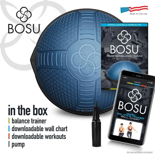 Miniatura 3 de BOSU Nexgen Balance Trainer, Half-Ball Training Equipment, 65 cm Diameter, 300 lb Capacity - Burst-Resistant Stability Exercise Tool w/Non-Slip Azul