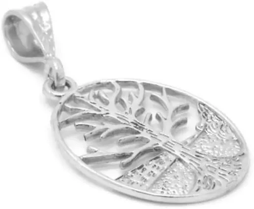 Miniatura 3 de Tree of Life Medallon .925 Sterling Silver