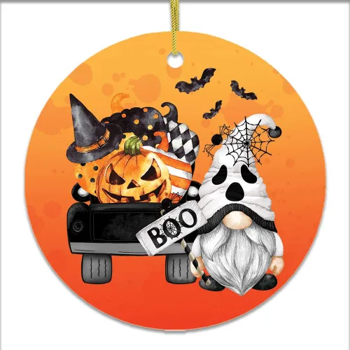 Miniatura 3 de ¡Boo! Adorno de gnomo fantasma de Halloween