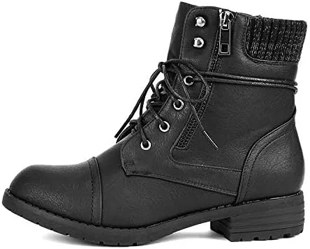 Miniatura 3 de DREAM PAIRS Women's Lace Up Combat boots Ankle Booties