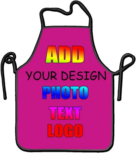 Miniatura 16 de NALAHOME Delantales personalizados para hombres y mujeres delantales personalizados con logotipo de texto fotográfico Negro