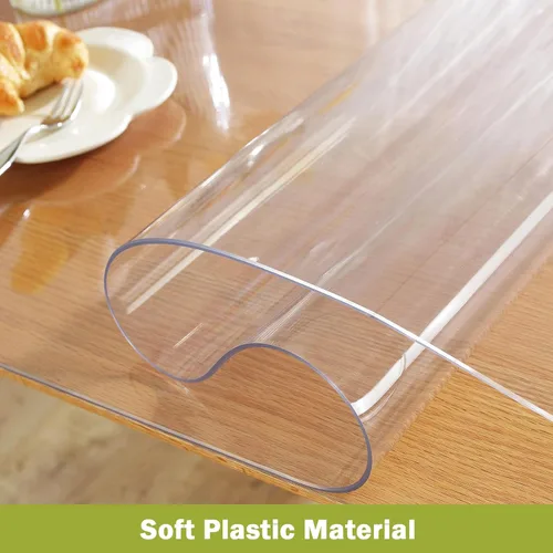 Miniatura 3 de Protector de mesa transparente de 24 x 36 pulgadas, 1.5 mm de grosor, cubierta de mesa de plástico, protector de mesa transparente de PVC
