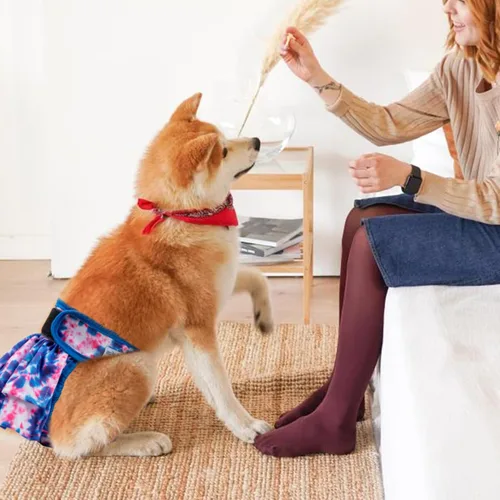 Miniatura 6 de Leekalos Pañales reutilizables para perras, fáciles de poner sin fugas, pañales para perros para el ciclo de calor, pañales para cachorros, pañales