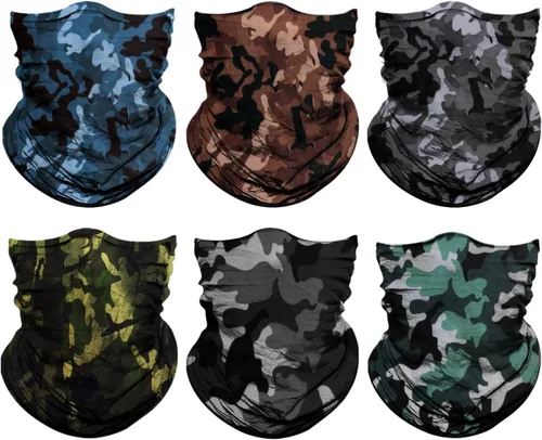 Miniatura 13 de Polaina para el cuello para hombres y mujeres, bandana para la cabeza, bufanda para la cara, cubrebocas, calentador, pasamontañas, sin costuras