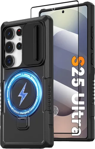 Miniatura 119 de Funda magnética para Samsung Galaxy Note 20 Ultra con soporte de anillo [con protector de pantalla] [Compatible con carga inalámbrica MagSafe] Funda