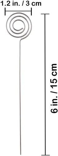 Miniatura 2 de 50 soportes para tarjetas de 6 pulgadas, soporte para tarjetas de lugar, soporte para fotos, notas, soporte para notas, abrazadera de arcilla