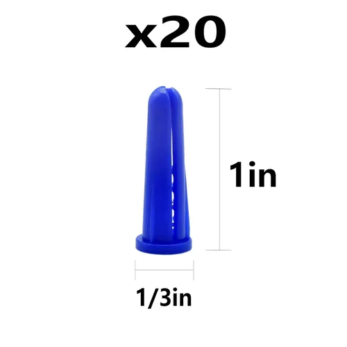 Miniatura 3 de Wensilon Kit de anclajes de pared de plástico para paneles de yeso con tornillos, kit de tornillos de hormigón, juego de anclaje de pared adecuado