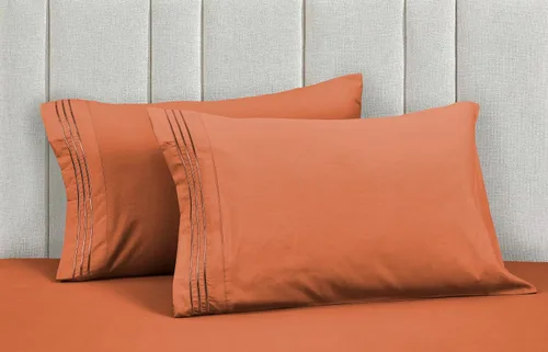 Miniatura 50 de Mocassi Juego de sábanas de lujo de 4 piezas, calidad prémium de hotel de 1800 hilos, ajuste fácil, sábanas y fundas de almohada resistentes a