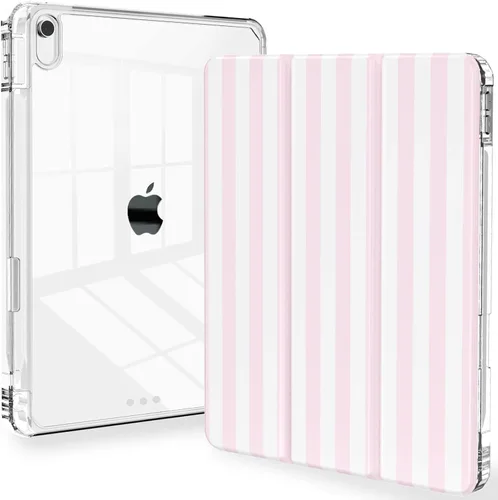 Miniatura 16 de Feams Funda para iPad (A16) 11ª generación de 11 pulgadas 2025, iPad de 10.9 pulgadas 2022, cubierta trasera transparente delgada de tres pliegues