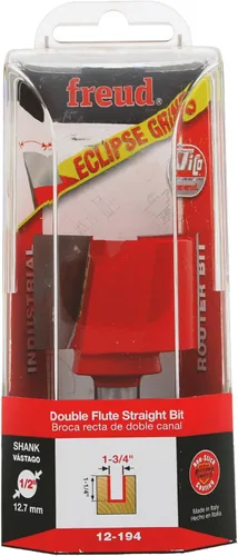 Miniatura 130 de Broca recta de doble acanaladura Freud, 15/64 x 3/4 de pulgada, con vástago de 1/2 pulgada, 12-096
