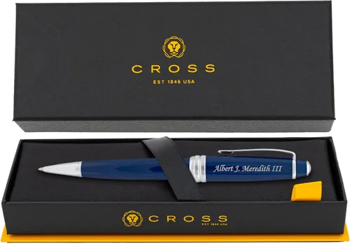 Miniatura 11 de Dayspring Pens Cross Bailey Medalist - Bolígrafo personalizado, cromado con borde dorado, bolígrafo grabado de lujo, bolígrafos personalizados