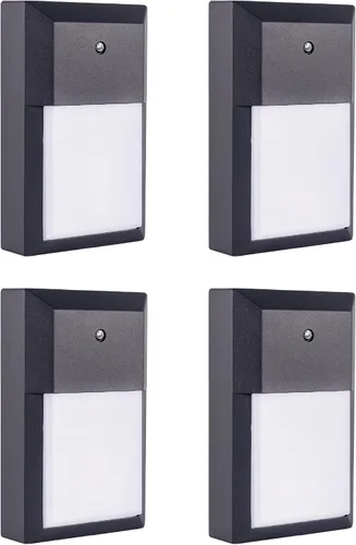 Miniatura 7 de YoonLIT - Farol LED de pared para exteriores, fotocélula del anochecer al amanecer, luz impermeable para porche, garaje, escalera, pasillo, 12 W