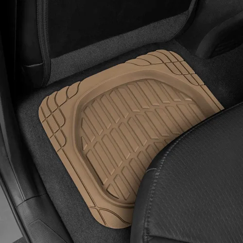 Miniatura 4 de Cat ToughRide - Tapetes de goma resistentes de 3 piezas para todo el año, para automóvil, camión, camioneta, SUV, color negro, ribete prémium