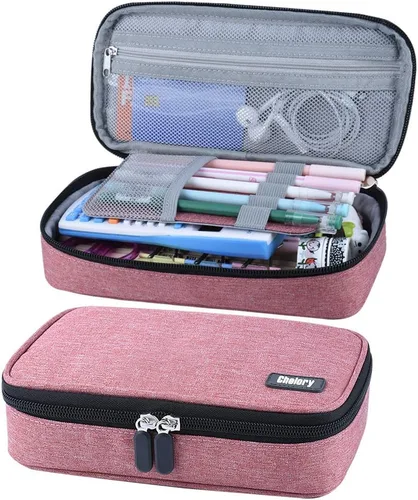 Miniatura 11 de Chelory Estuche para Lápices de Gran Capacidad, Bolsa Grande para Lápices, Estuche para Bolígrafos, Porta Lápices y Marcadores, Bolsa