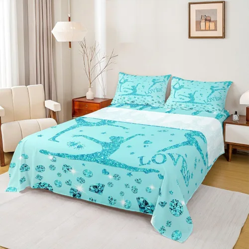 Miniatura 10 de Erosebridal Juego de sábanas de gimnasia para niñas y niños, tamaño individual, juego de sábanas de teñido anudado arcoíris, juego de ropa de cama
