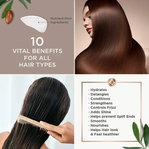 Miniatura 5 de Argan Magic Tratamiento capilar 10 en 1 y estilizador multiusos sin enjuague en aerosol para todo tipo de cabello, fabricado en Estados Unidos, sin