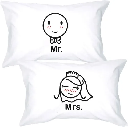 Miniatura 8 de BoldLoft Fundas de almohada Happy Ever After para parejas, regalos de boda para novia y novio, despedida de soltera, recién casados, luna de miel