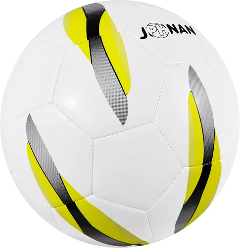 Miniatura 6 de Futsal Ball Size 4 for Youth and Adult Training Low Bounce, Indoor Soccer Ball, TPU Cover, Reinforced Stitching, Reduced Rebound Blanco/Amarillo