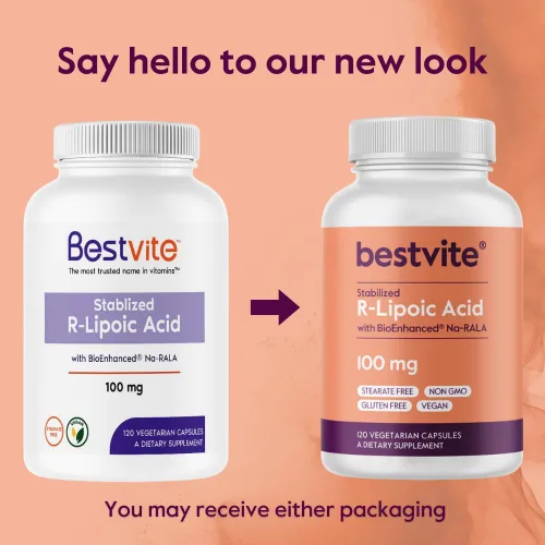 Miniatura 7 de BESTVITE Ácido R-lipoico 100 mg estabilizado con Na-RLA Bio-Enhanced® (120 cápsulas vegetarianas) sin estearatos - Sin agentes de flujo - Vegano