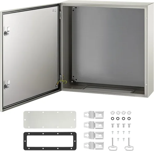 Miniatura 22 de VEVOR NEMA - Caja de acero de 16 x 16 x 6'', caja eléctrica de acero NEMA 4X, IP66 impermeable y a prueba de polvo, caja de conexiones eléctricas