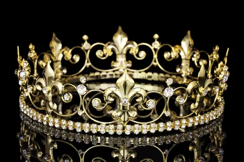 Miniatura 3 de Ornate corona de rey con flor de liz de 2 pulgadas
