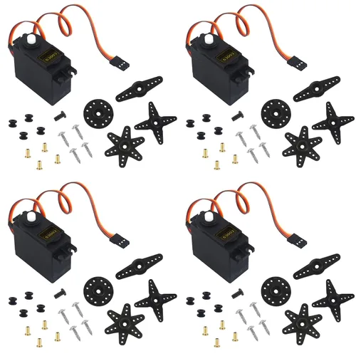Miniatura 7 de RGBZONE 4 unids S3003 servo motor estándar RC servo de alta velocidad para coche inteligente robot barco RC helicóptero