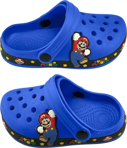 Miniatura 5 de Grainarain Zapatos de jardín de dibujos animados para niños, zuecos y sandalias de madera para niños, zapatos de agua para niños, zapatillas