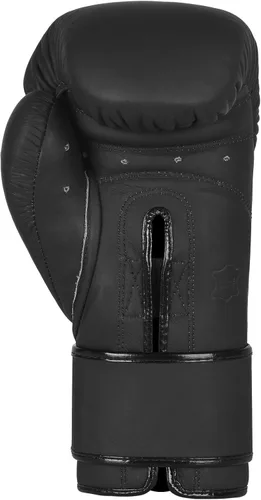 Miniatura 5 de Guantes de boxeo de cuero genuino para hombres y mujeres – Entrenamiento profesional, Muay Thai, MMA y juego de sparring con envolturas de mano